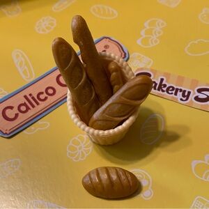5‎ Calico Critters Bakery Shop Loaves Baguette Loaf Basket Replacement New